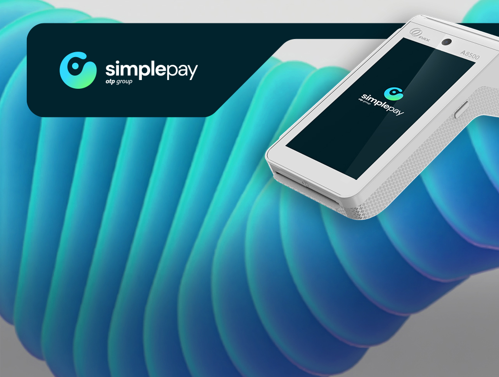 SimplePay POS-terminál a kedvezményes kártyaelfogadási kampány képén
